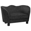 vidaXL Hundesofa svart 66x43x40 cm plysj