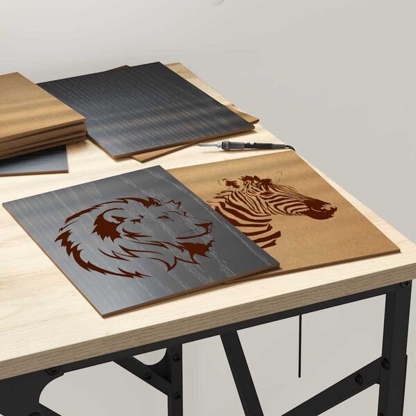 vidaXL Dekorpaneler 12 pcs Svart eik 15 x 21 x 0.3 cm Konstruert tre