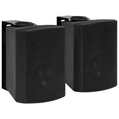 vidaXL Vegghengte stereohøyttalere 2 stk svart innendørs utendørs 80 W
