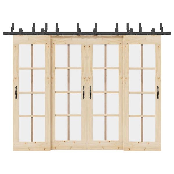 vidaXL Utstyr for skyved&oslash;r 305 cm st&aring;l svart