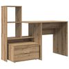 vidaXL Skrivebord Artisan Eik Konstruert tre 131,5 x 50 x 106,5 cm