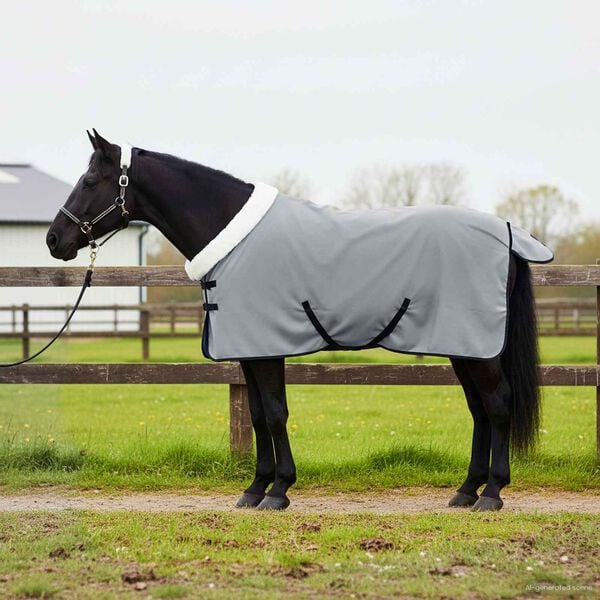 vidaXL Hestepledd Hel lys gr&aring; 75 cm Polar fleece