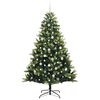 vidaXL Kunstig leddet juletre med 300 LED-lamper gr&oslash;nn 210 cm