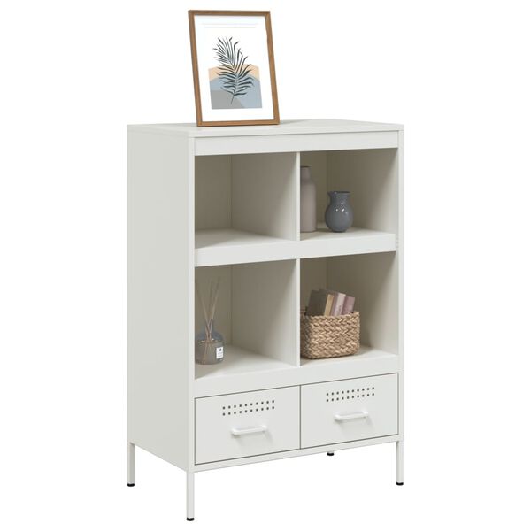 vidaXL Highboard hvit 68x39x101,5 cm stål
