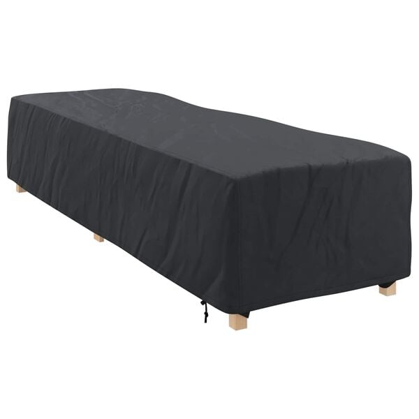 vidaXL Loungerdeksel Ensfarget Svart 74 x 210 x 40 cm stoff