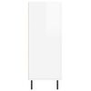 vidaXL Skjenk h&oslash;yglans hvit 69,5x34x90 cm konstruert tre