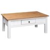 vidaXL Salongbord hvit 100x60x43,5 cm heltre furu Panama Range
