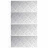 vidaXL Trinn 4 stk. 50 x 20 cm s&oslash;lv Aluminium Rektangul&aelig;r