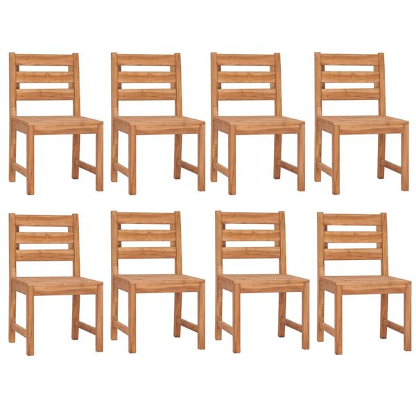 vidaXL Utend&oslash;rs spisestue 9 deler heltre teak