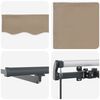 vidaXL Innvendbar Markise med LED -stripelys Beige 350 x 250 cm stoff