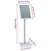 vidaXL Pedestal plakatstativ s&oslash;lv 32,5 x 27 x 126 cm PVC og st&oslash;pejern