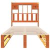 vidaXL Seng med bokhylle uten madrass voksbrun 75x190 cm heltre furu