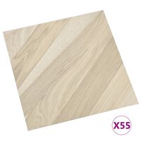 vidaXL Selvklebende gulvplanker 55 stk PVC 5,11 m² beige stripet