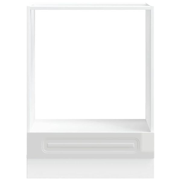 vidaXL Ovnskap Kalmar h&oslash;yglans hvit konstruert tre