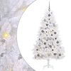 vidaXL Kunstig juletre 180 cm PVC og st&aring;l Hvit