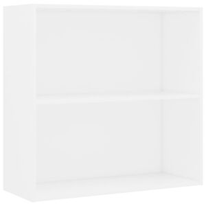 vidaXL Bokhylle hvit 80x30x76,5 cm konstruert tre