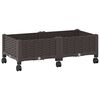 vidaXL Hagekrukke med hjul Brun 80 x 40 x 29 cm PP