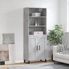 vidaXL Highboard betonggr&aring; 69,5x34x180 cm konstruert tre