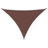 vidaXL Solseil oxfordstoff trekantet 3x4x4 m brun
