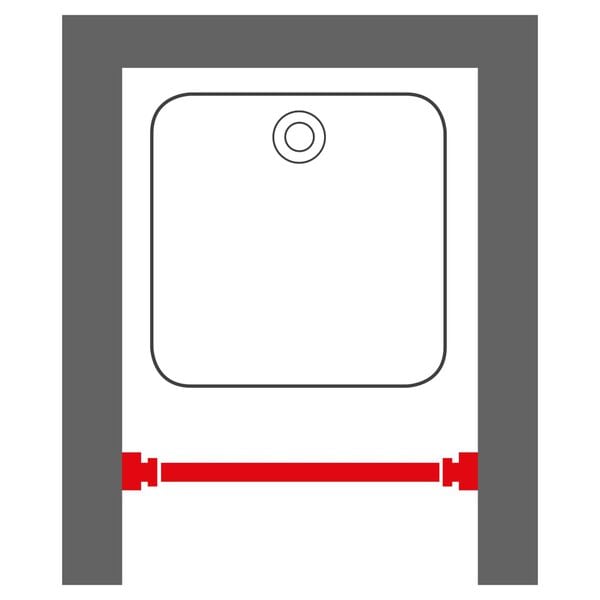 Sealskin Teleskopisk dusjstang 115 cm hvit