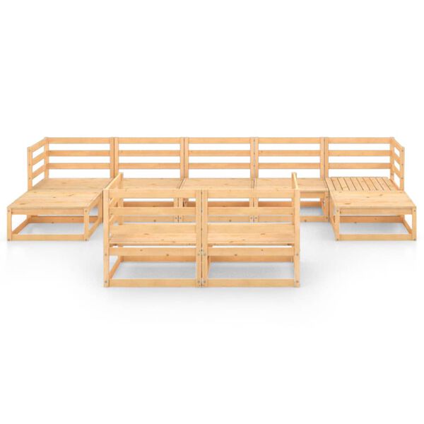 vidaXL Hagesofagruppe 9 deler heltre furu