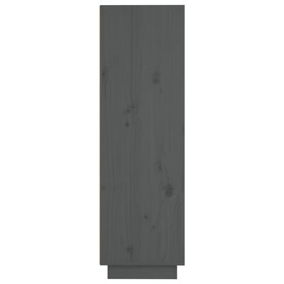 vidaXL Highboard grå 37x34x110 cm heltre furu