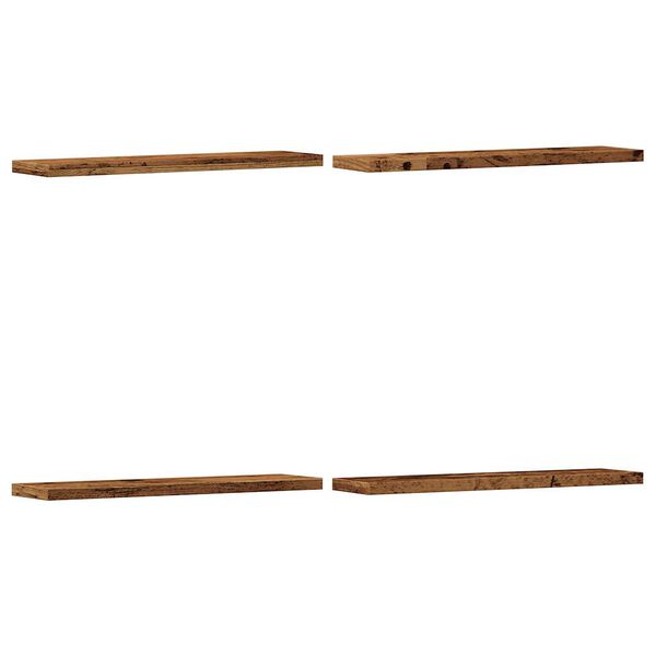 vidaXL Vegghyller 4 stk gammelt tre 40x20x1,5 cm konstruert tre