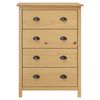 vidaXL Skjenk Hill med 4 skuffer 79x40x110 cm heltre furu