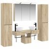 vidaXL Baderomsinnredningssett 6 pcs Sonoma eik