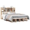 vidaXL Seng med bokhylle uten madrass 140x200 cm heltre furu