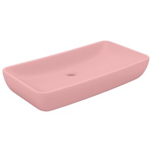 vidaXL Luksuri&oslash;s servant rektangul&aelig;r matt rosa 71x38 cm keramikk
