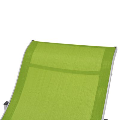 vidaXL Sammenleggbare solsenger 2 stk grønn textilene
