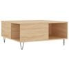 vidaXL Salongbord sonoma eik 80x80x36,5 cm konstruert tre