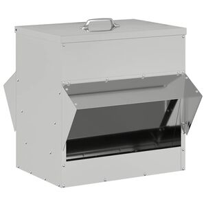 vidaXL H&oslash;nsefutteral s&oslash;lv 40,5 x 45 x 41 cm Galvanisert St&aring;l