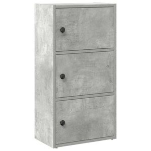 vidaXL Bokhylle betonggr&aring; 40x24x77 cm konstruert tre