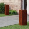 vidaXL Solenergi LED stibelys 2 pcs Corten St&aring;l Corten St&aring;l
