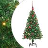 vidaXL Juletre med LED-lys 120 cm 150 LED-lys Varmhvit PVC og plast