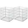 vidaXL Gabionkurver 2 stk galvanisert st&aring;l 30x30x40 cm