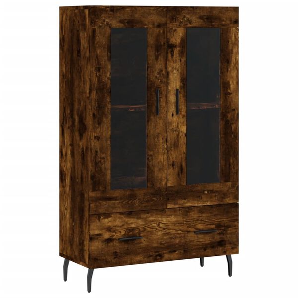 vidaXL Highboard r&oslash;kt eik 69,5x31x115 cm konstruert tre