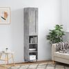 vidaXL Highboard betonggr&aring; 34,5x34x180 cm konstruert tre