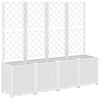 vidaXL Plantekasse med espalier hvit 160x40x140 cm PP