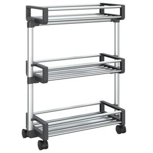 vidaXL Oppbevaringsvogn 59x20x75 cm aluminium