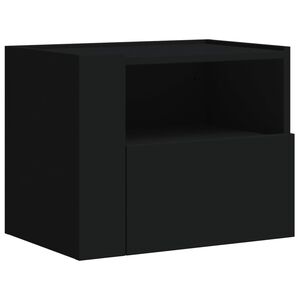 vidaXL Veggmontert nattbord svart 45x30x35 cm