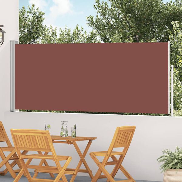 vidaXL Uttrekkbar sidemarkise 120x500 cm brun