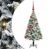 vidaXL Kunstig juletre med 150 LED Hvit 120 cm PVC og St&aring;l og Plast