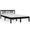 vidaXL Sengeramme svart heltre 120x200 cm