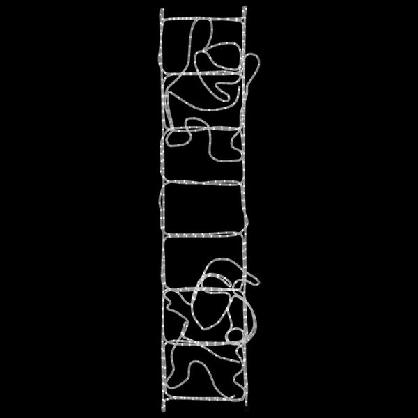 vidaXL Sammenleggbar julenisse på stige med 552 lysdioder 50x200 cm