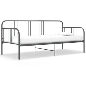vidaXL Ramme til sovesofa gr&aring; metall 90x200 cm