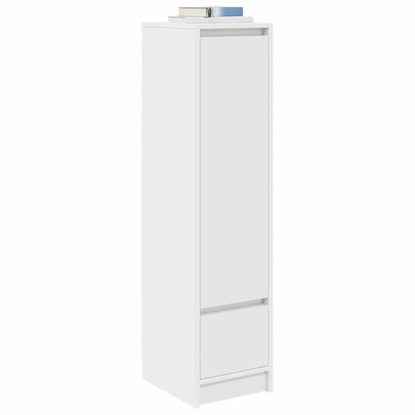 vidaXL Highboard hvit 29,5x34x119,5 cm konstruert tre