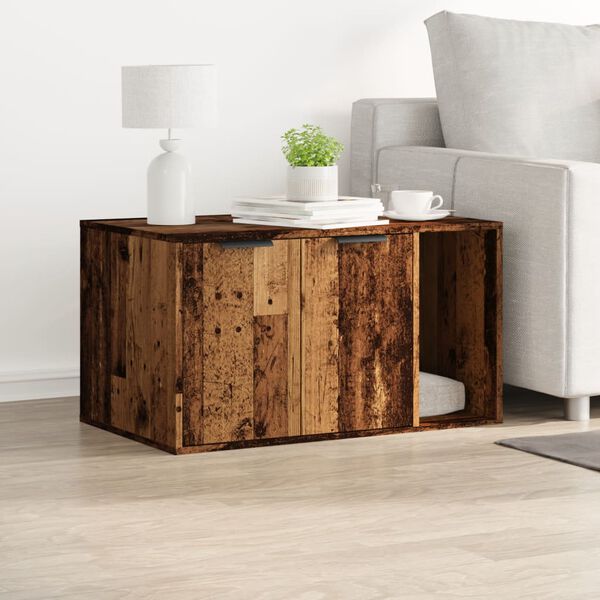 vidaXL Skap til kattetoalett gammelt tre 80x50x45 cm konstruert tre